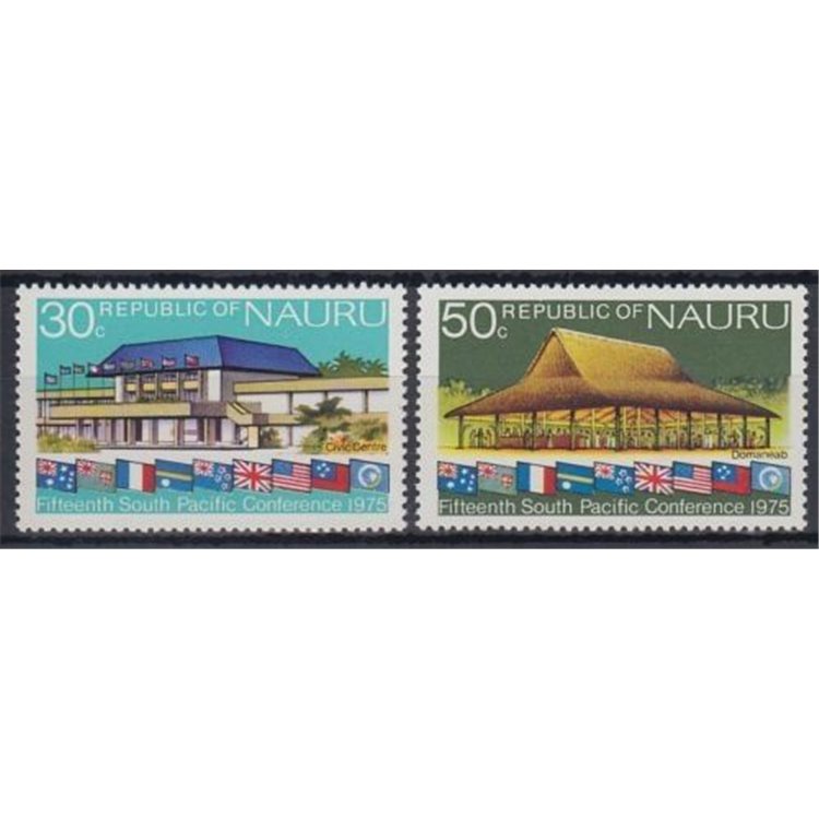 NAURU 1975 Conferenza della commissione del Pacifico del Sud 2v MNH**