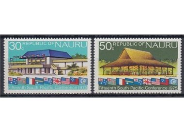 NAURU 1975 Conferenza della commissione del Pacifico del Sud 2v MNH**