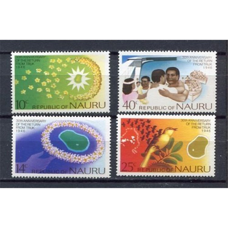 NAURU 1976 Ritorno dall'evacuazione 4v MNH**