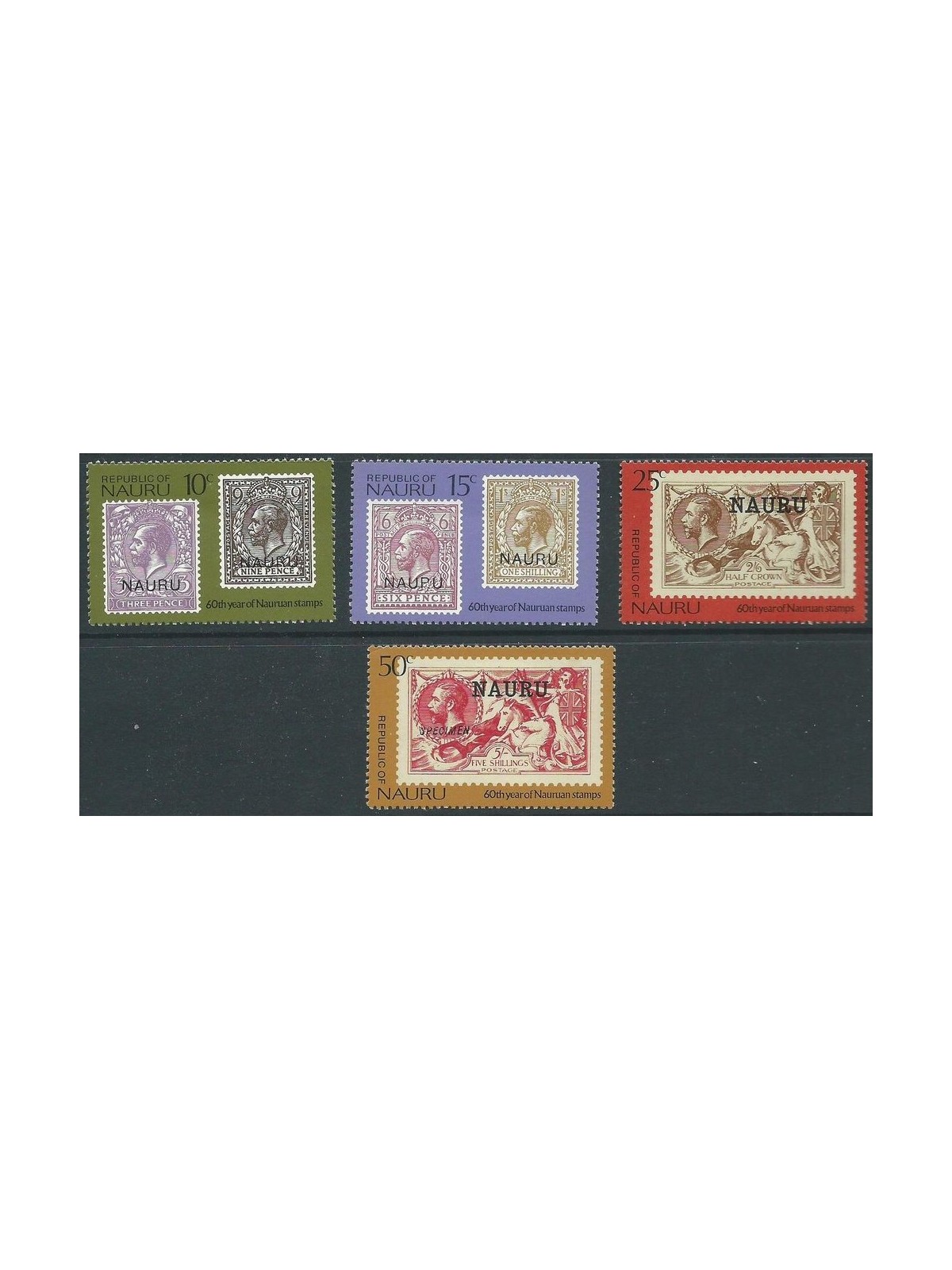 NAURU 1976 World Stamp Day 4v MNH**