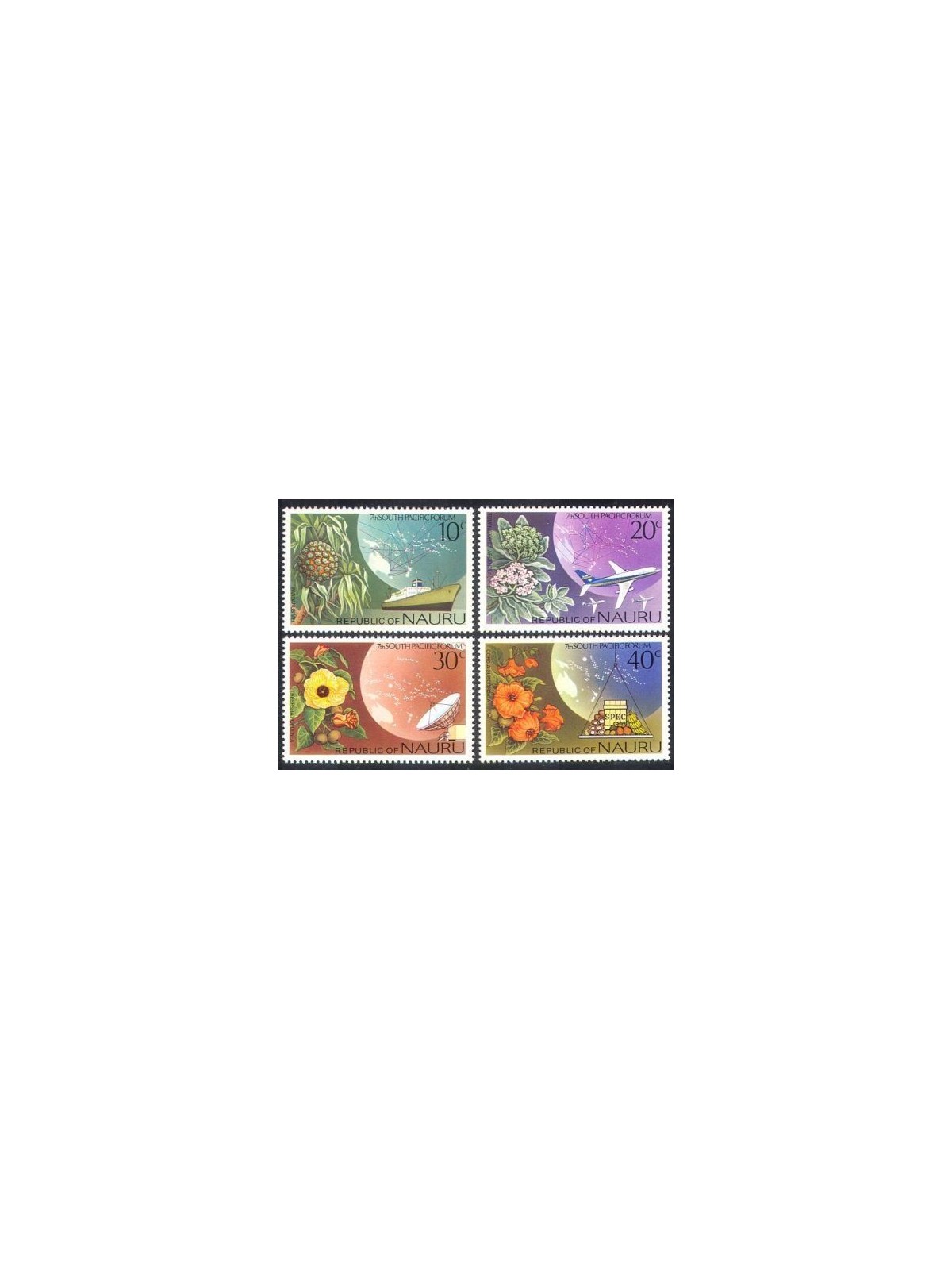 NAURU 1976 South Pacific Forum 4v MNH**