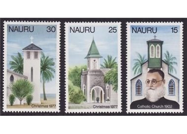 NAURU 1977 Natale 3v MNH**