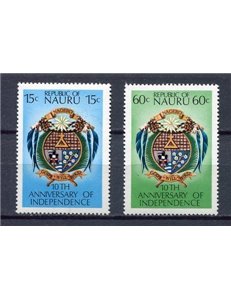 NAURU 1978 Anniversario Indipendenza 2v MNH**