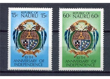 NAURU 1978 Anniversario Indipendenza 2v MNH**