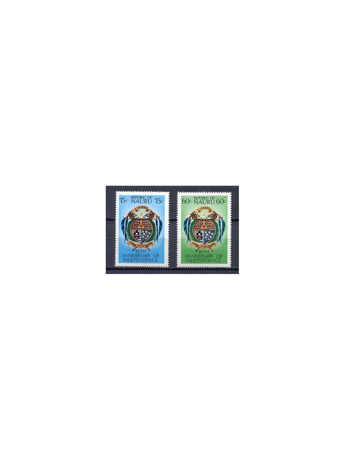 NAURU 1978 Independence Anniversary 2v MNH**