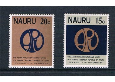NAURU 1978 Asian Parliamentary Union 2v MNH**