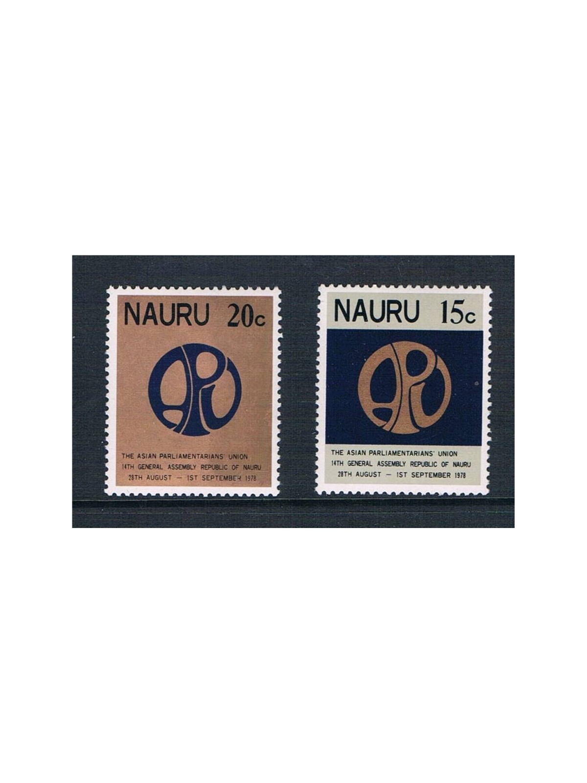 NAURU 1978 Asian Parliamentary Union 2v MNH**