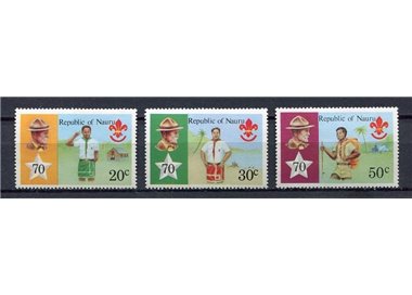 NAURU 1978 Anniversary of the scout movement 3v MNH**