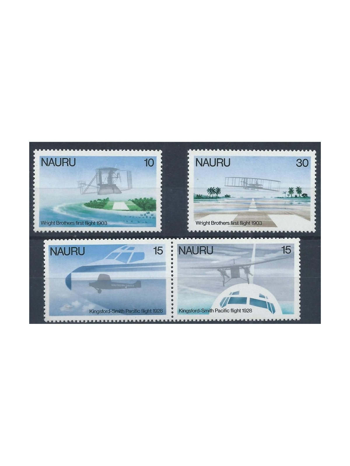 NAURU 1978 Storia dell'aviazione 4v MNH**