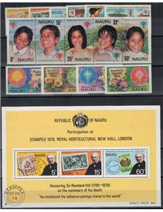 NAURU 1979 Annata completa 15v + 1 BF MNH**