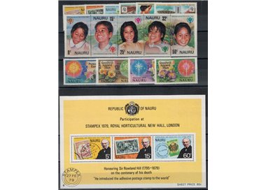 NAURU 1979 Complete vintage 15v + 1 s/s MNH**