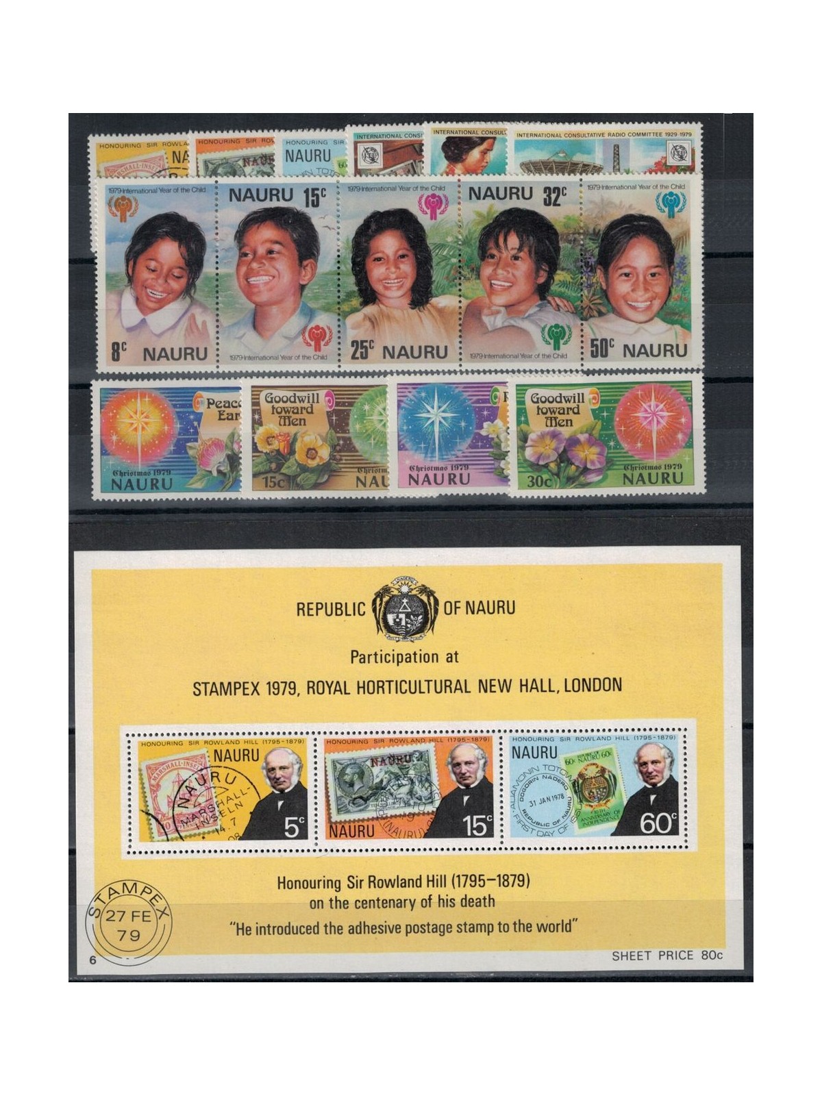 NAURU 1979 Annata completa 15v + 1 BF MNH**