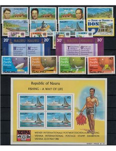 NAURU 1981 Annata completa 20v + 1 BF MNH**