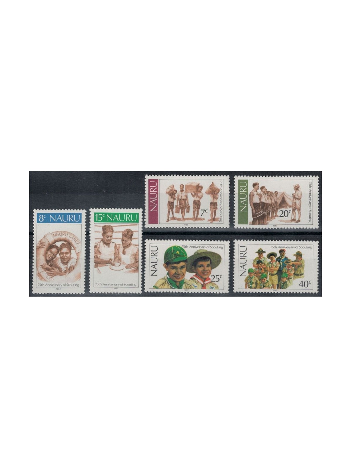 NAURU 1982 Scouting 6v MNH**