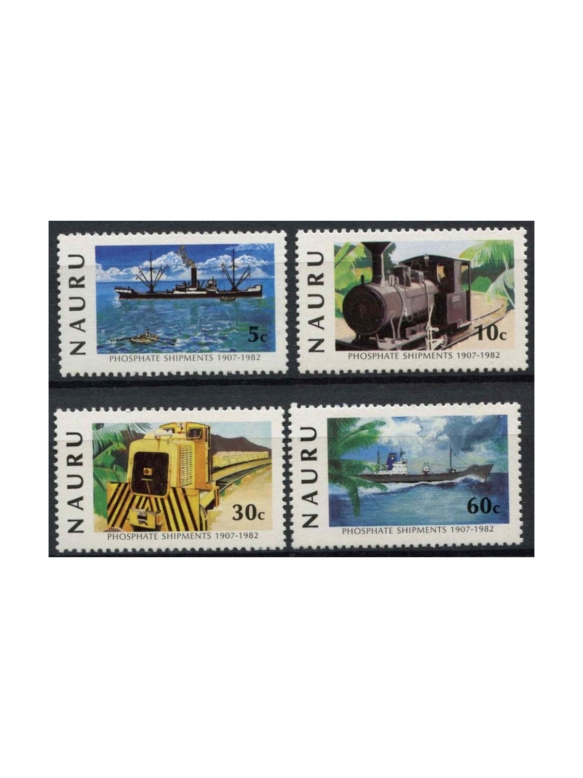 NAURU 1982 Industria del fosfato 4v MNH**