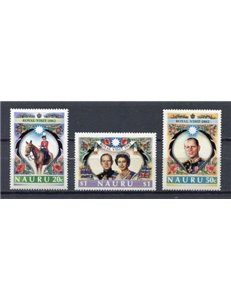 NAURU 1982 Visita Reale 3v MNH**