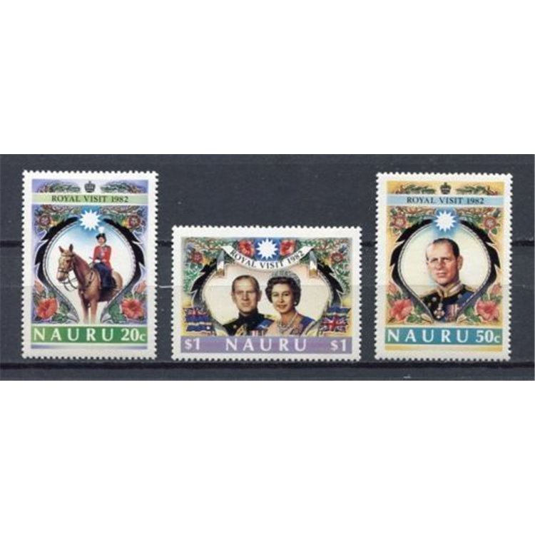 NAURU 1982 Royal Visit 3v MNH**