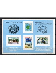 NAURU 1974 Centenario dell'UPU BF MNH**