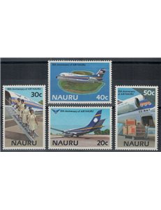 NAURU 1985 Anniversario Air Nauru 4v MNH**