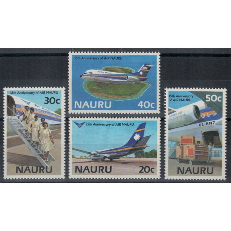NAURU 1985 Anniversario Air Nauru 4v MNH**
