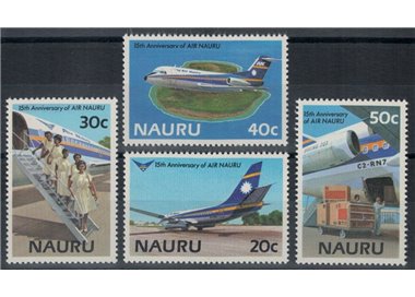 NAURU 1985 Anniversario Air Nauru 4v MNH**