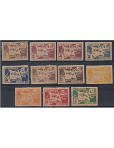 NICARAGUA 1933 Columbus, airmail 11v MH*