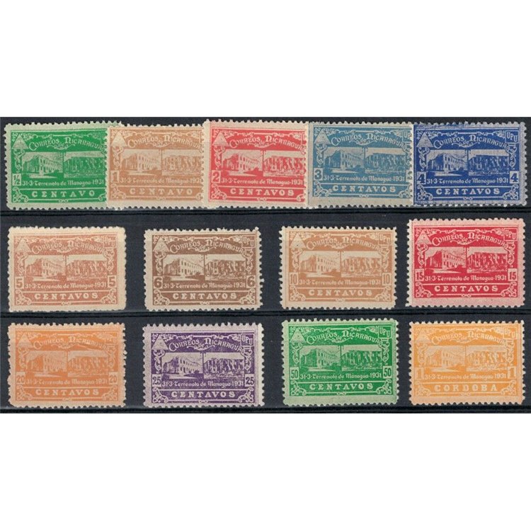 NICARAGUA 1932 Terremoto del 1931 13v MNH**