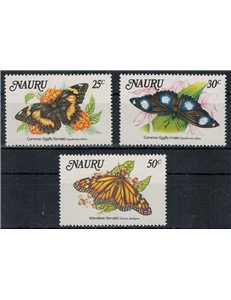 NAURU 1984 Fauna, butterflies 3v MNH**