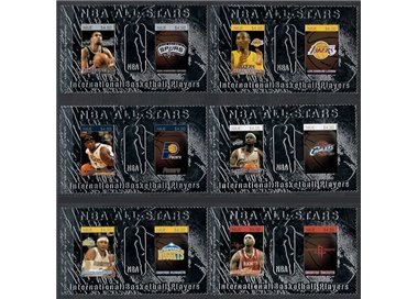 NIUE 2007 NBA All stars 6 s/s silver