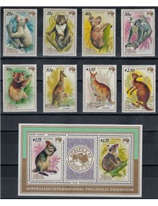 NIUE 1984 Ausipex 8v + 1 BF MNH**