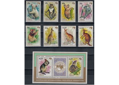 NIUE 1984 Ausipex 8v + 1 BF MNH**