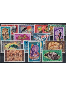 NIGERIA 1965 Serie ordinaria, animali 14v MNH**