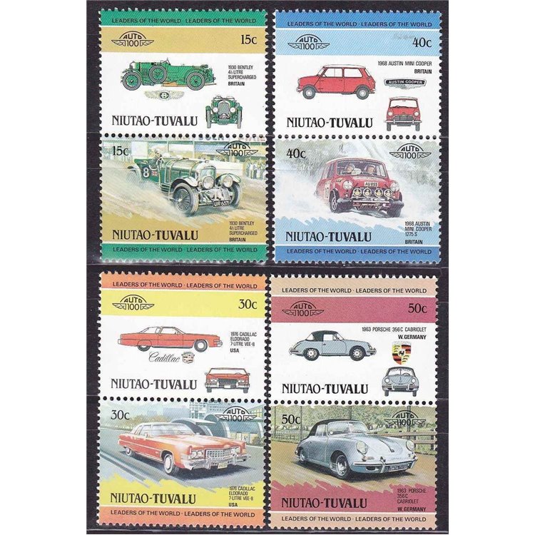 NIUTAO 1984 Automobili 8v MNH**