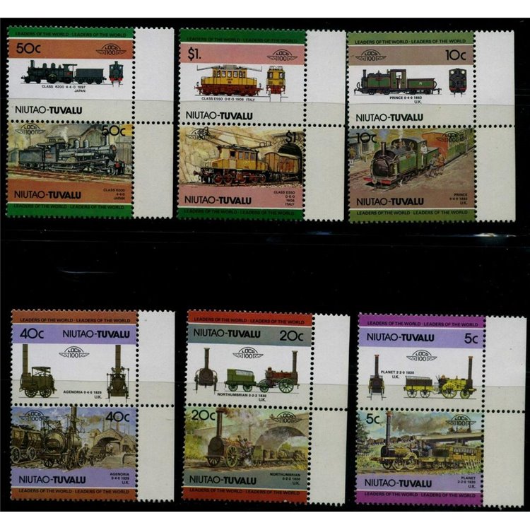 NIUTAO 1984 Trains, locomotives 12v MNH**