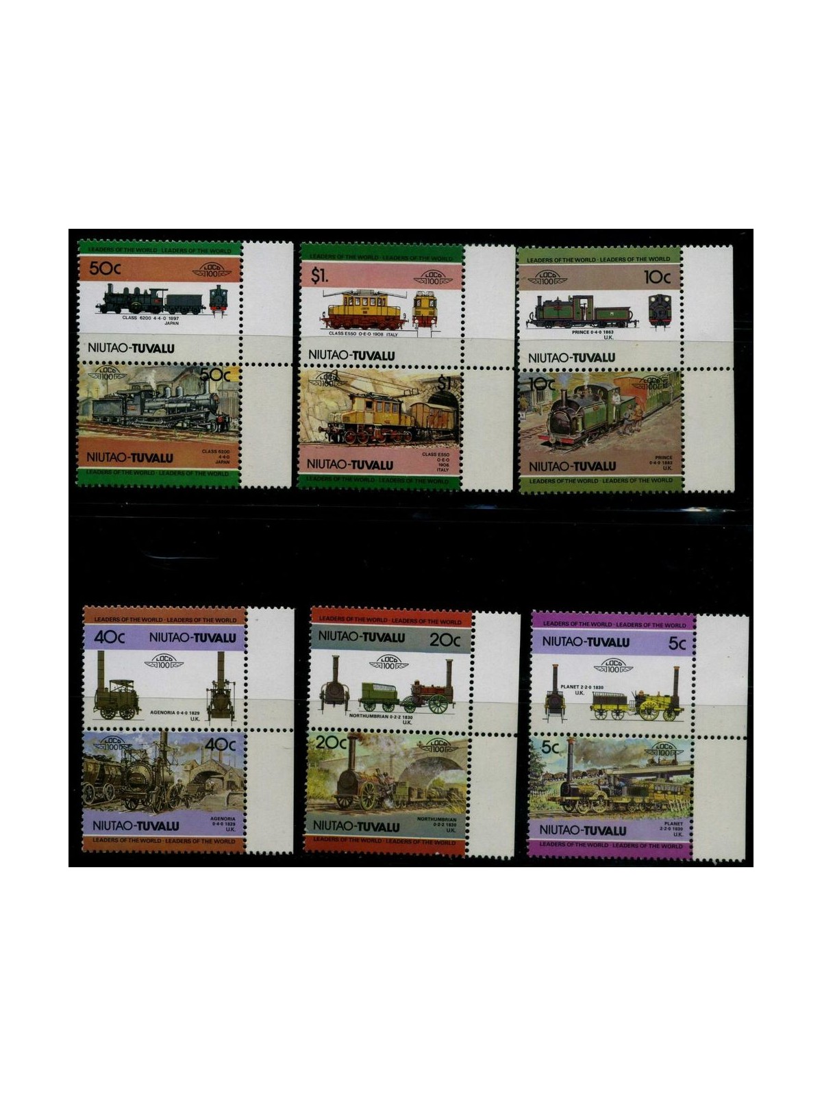 NIUTAO 1984 Trains, locomotives 12v MNH**