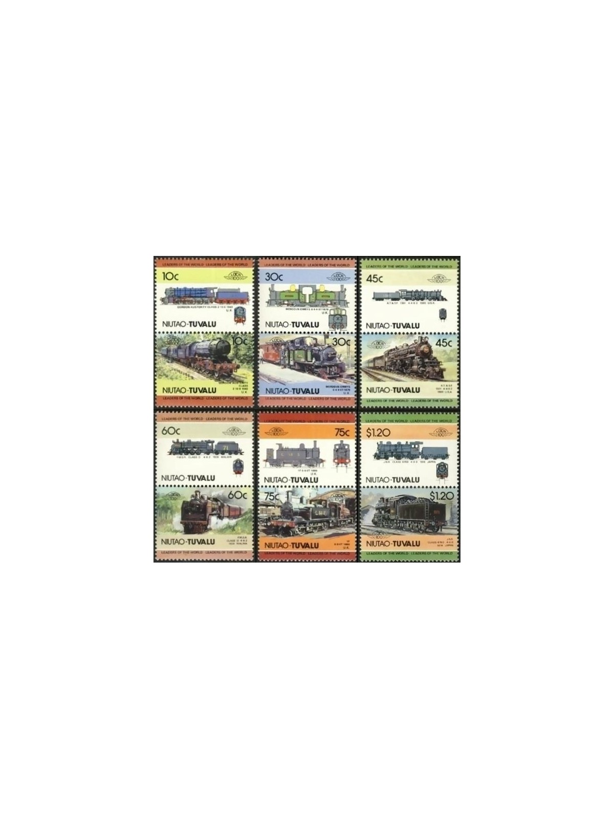 NIUTAO 1985 Trains, locomotives 12v MNH**