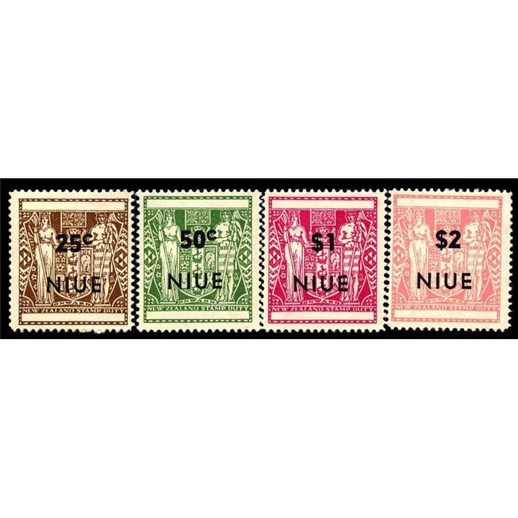 NIUE 1967 Coat of arms, overprinted 4v MNH**
