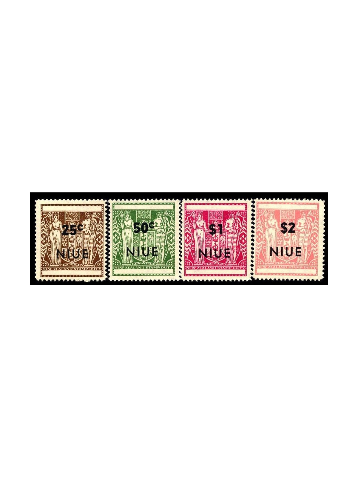 NIUE 1967 Coat of arms, overprinted 4v MNH**