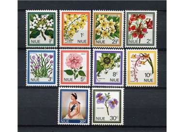 NIUE 1969 Definitives, flowers 10v MNH**