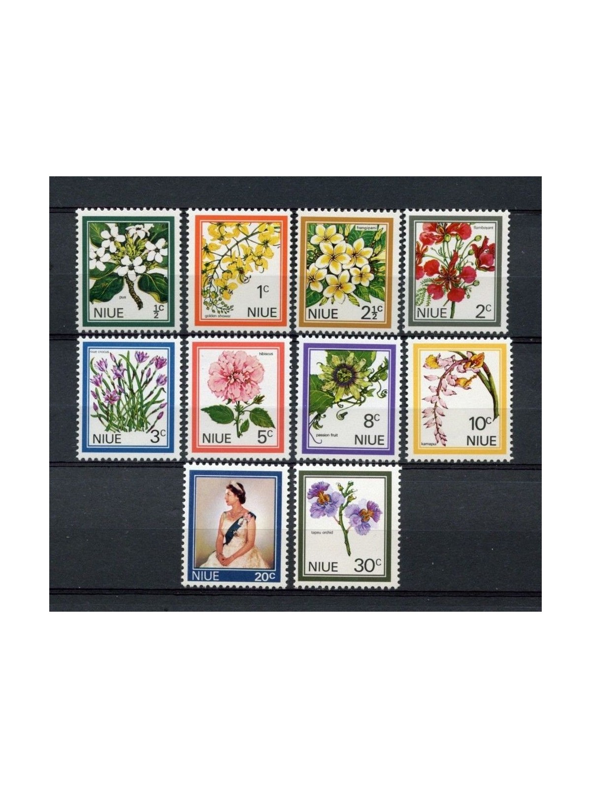 NIUE 1969 Definitives, flowers 10v MNH**
