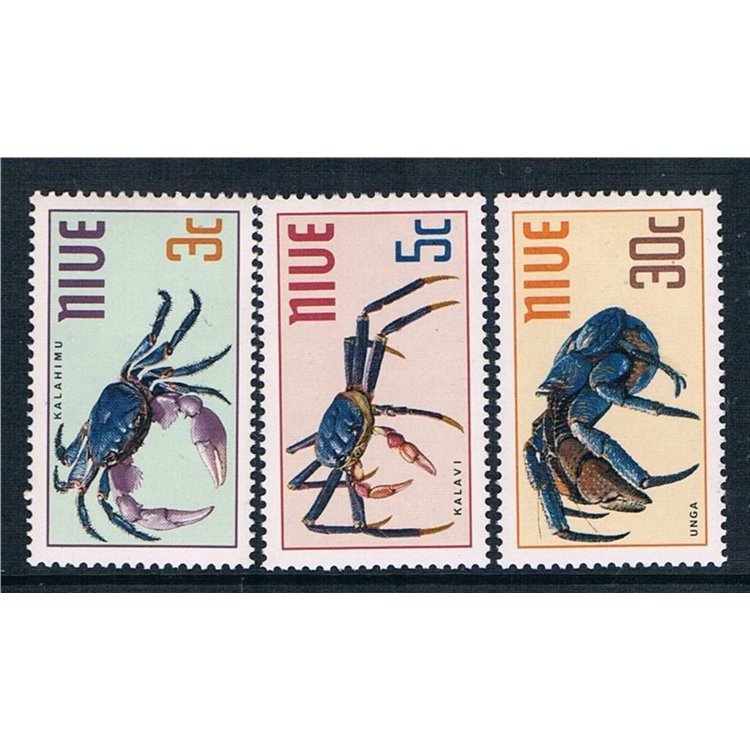 NIUE 1970 Crabs 3v MNH**