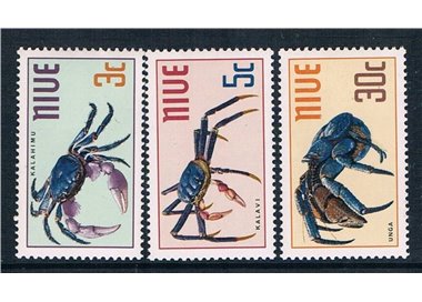 NIUE 1970 Crabs 3v MNH**