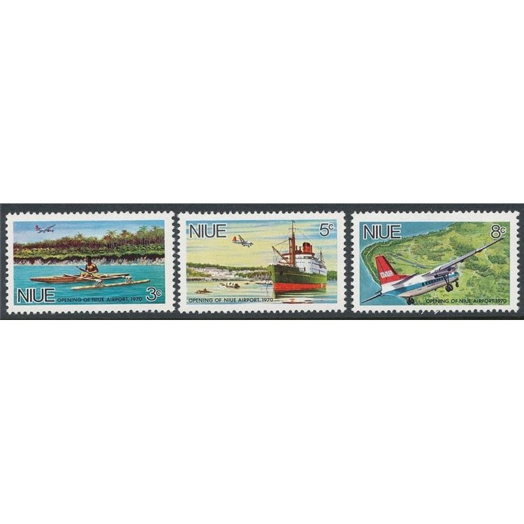 NIUE 1970 Niue airport 3v MNH**