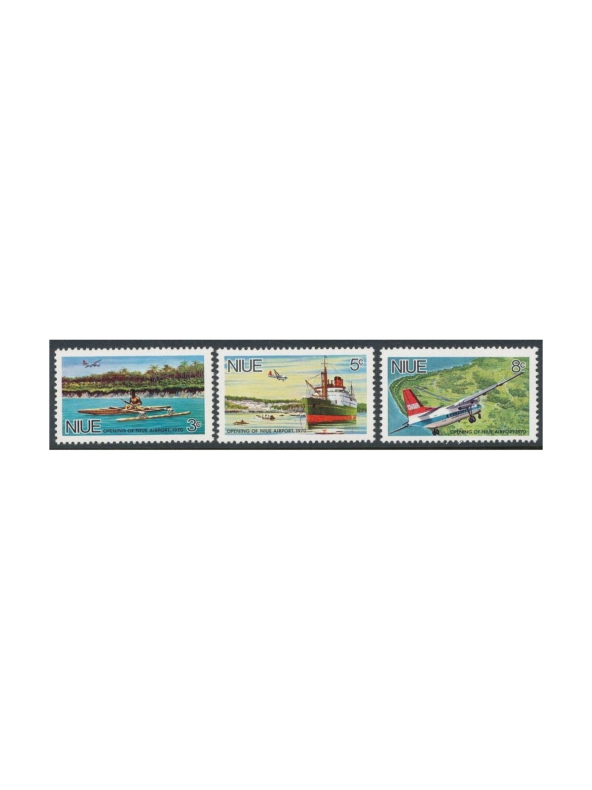 NIUE 1970 Niue airport 3v MNH**