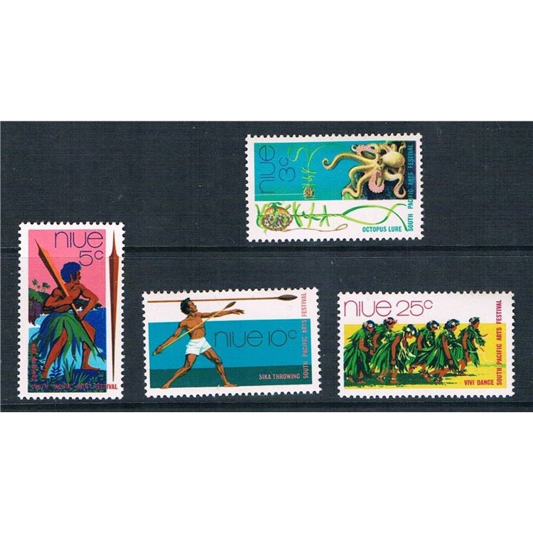 NIUE 1972 Pacific art festival 4v MNH**