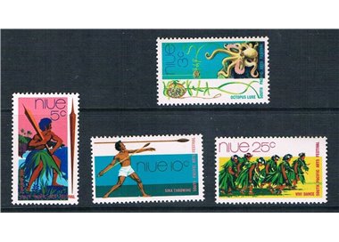 NIUE 1972 Pacific art festival 4v MNH**