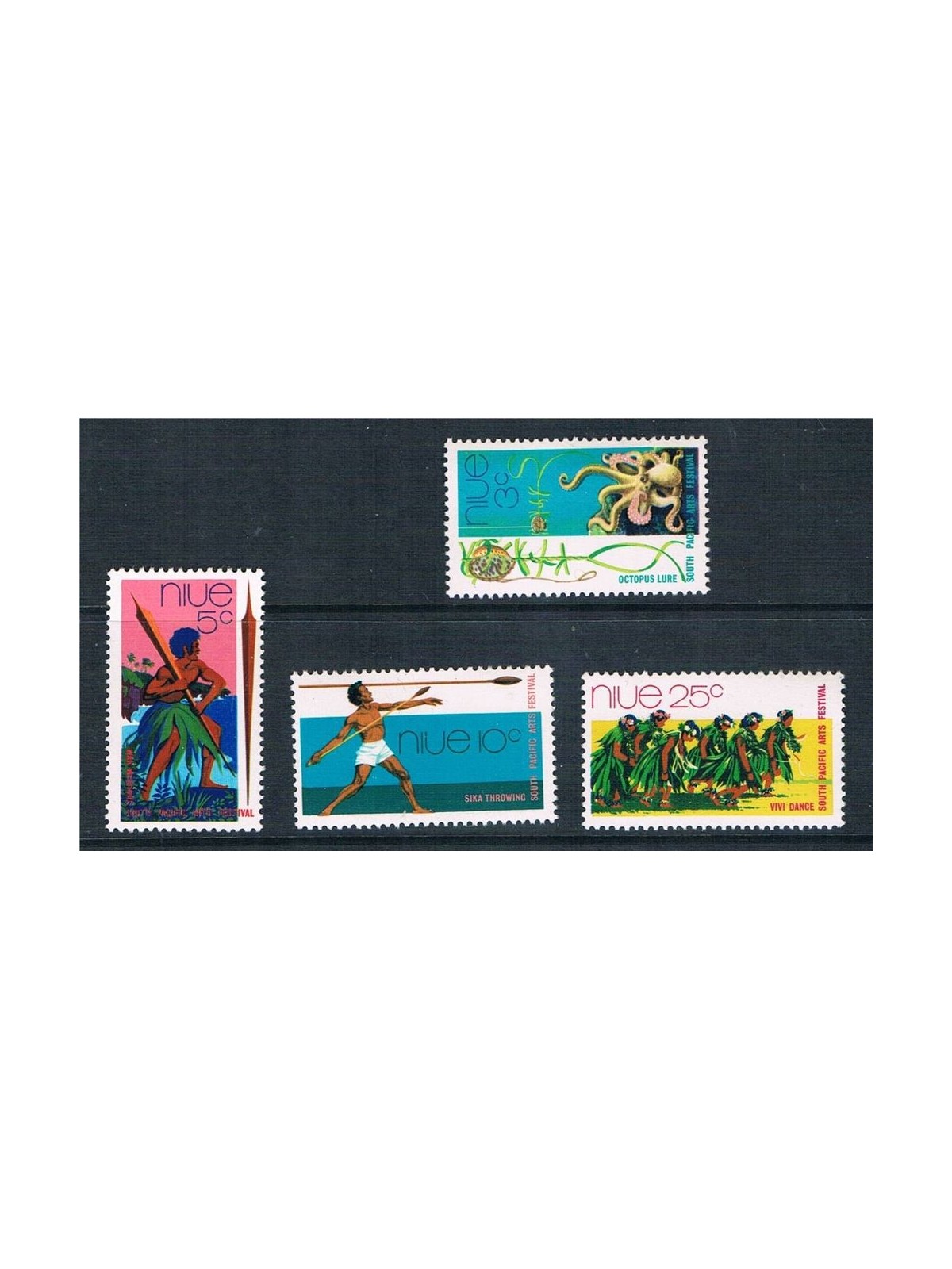 NIUE 1972 Pacific art festival 4v MNH**
