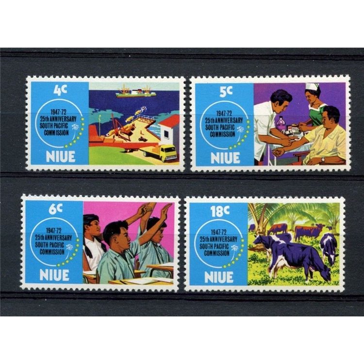 NIUE 1972 Southpacific commission 4v MNH**