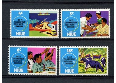 NIUE 1972 Southpacific commission 4v MNH**
