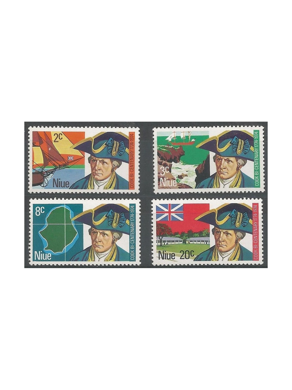 NIUE 1974 James Cook 4v MNH**